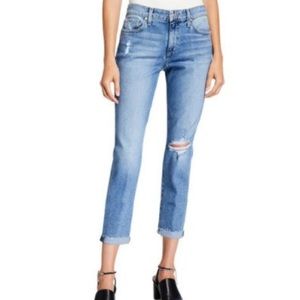 Joe’s Distressed Slim Boyfriend Crop jeans